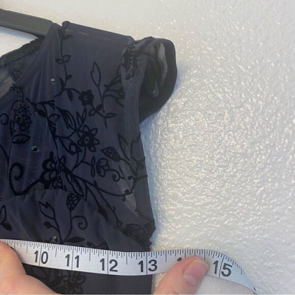 WEISSMAN Balera Dance Costume black tutu skirt flocked mesh dress D9329 child LC - Picture 10 of 15